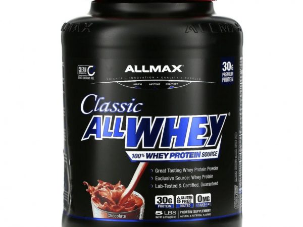 ALLMAX Nutrition, Classic AllWhey, 100% Whey Protein, 100% сывороточный протеин, шоколад, 2,27 кг (5 фунтов)