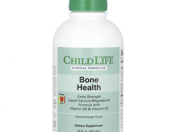 Childlife Clinicals, здоровье костей, жидкий кальциево-магниевый состав с витаминами D3 и K2 и натуральным апельсином, 473 мл (16 жидк. унций)