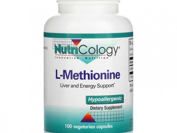 Nutricology, L-метионин, 100 вегетарианских капсул
