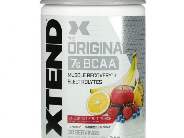 Xtend, The Original, 7 г аминокислот с разветвленными цепями, со вкусом фруктового пунша, 405 г (14,3 унции)