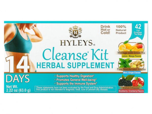 Hyleys Tea, Набор для очищения 14 дней, 42 чайных пакетика, 2,22 унции (63 г)