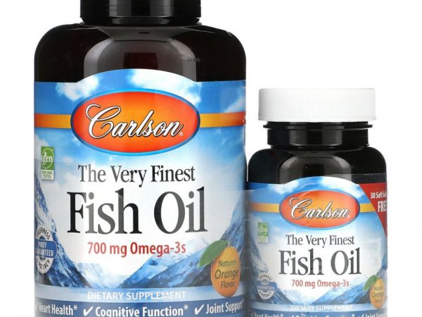 Carlson Labs, самый лучший рыбий жир, вкус натурального апельсина, 350 мг, 120 мягких таблеток, плюс 30 таблеток бесплатно