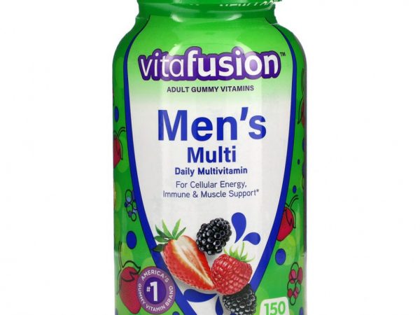 VitaFusion, Комплексные мультивитамины для мужчин, натуральные ягодные вкусы, 150 жевательных таблеток