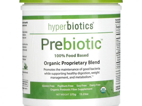Hyperbiotics, Prebiotic, органическая патентованная смесь, 375 г (13,23 унции)