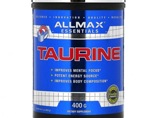 ALLMAX Nutrition, Таурин, без добавок, веганский продукт без глютена, 3000 мг, 400 г (14,11 унций)