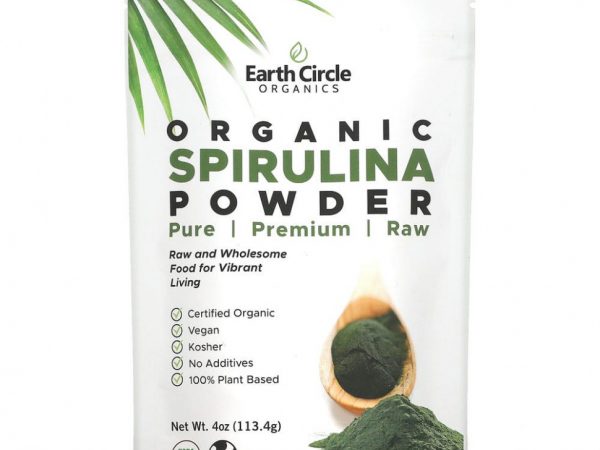 Earth Circle Organics, Органический порошок из спирулины, 113 г (4 унции)