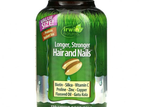 Irwin Naturals, Healthy Skin Hair Plus Nails, 120 мягких желатиновых капсул с жидкостью
