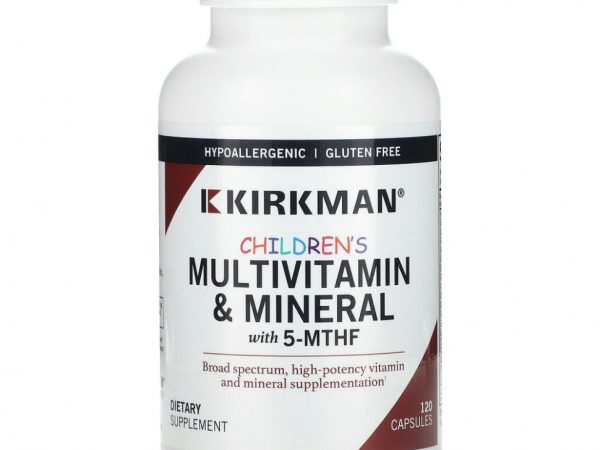Kirkman Labs, мультивитамины и минералы для детей с 5-МТГФ, 120 капсул