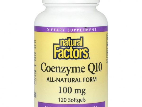 Natural Factors, Кофермент Q10, 100 мг, 120 мягких желатиновых капсул