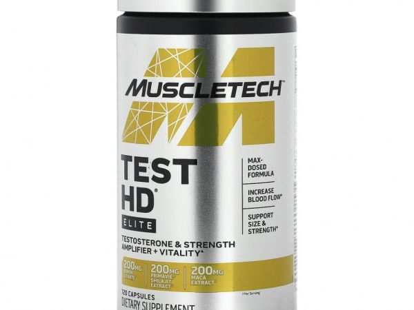 Muscletech, Test HD, Elite, 120 капсул