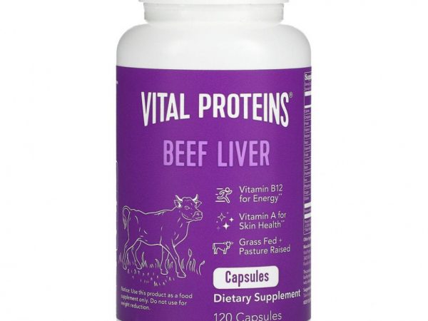 Vital Proteins, говяжья печень, 750 мг, 120 капсул