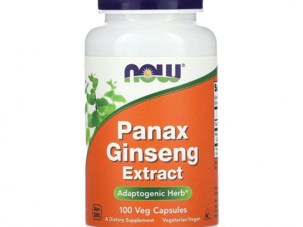 NOW Foods, Экстракт женьшеня (Panax Ginseng), 100 растительных капсул