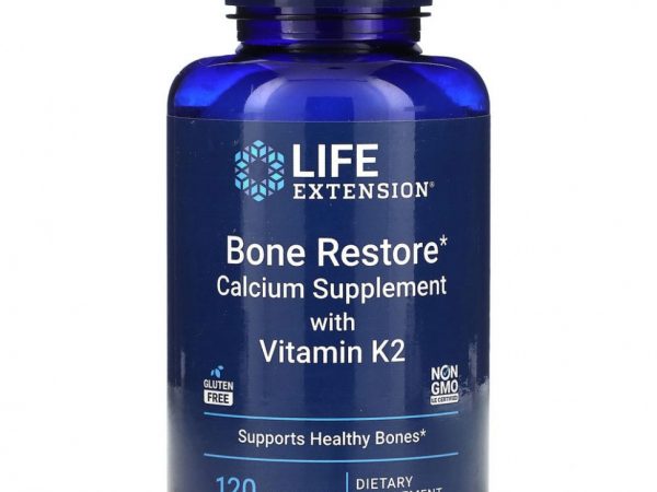 Life Extension, восстановление костей с витамином К2, 120 капсул