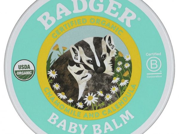 Badger Company, Органический детский бальзам, ромашка и календула, 56 г (2 унции)