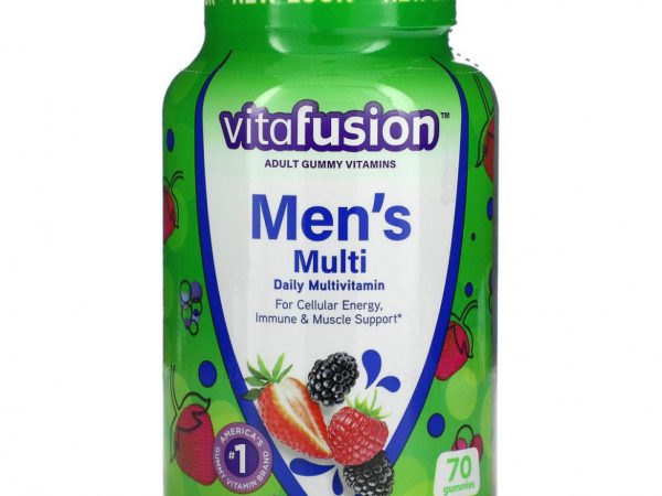 VitaFusion, Мультивитаминный комплекс для мужчин, вкус натуральных ягод, 70 жевательных таблеток