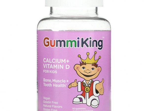 GummiKing, кальций и витамин D для детей, 60 жевательных мармеладок