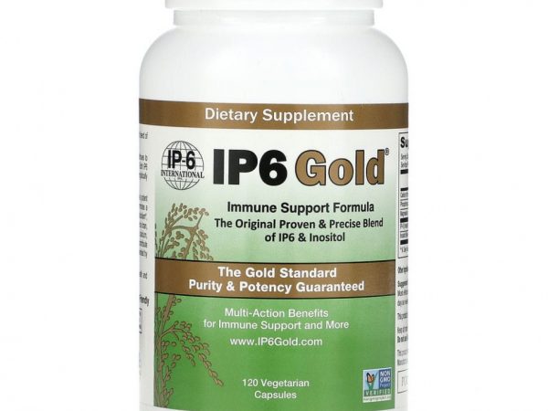 IP-6 International, IP6 Gold, формула для поддержки иммунитета, 120 вегетарианских капсул