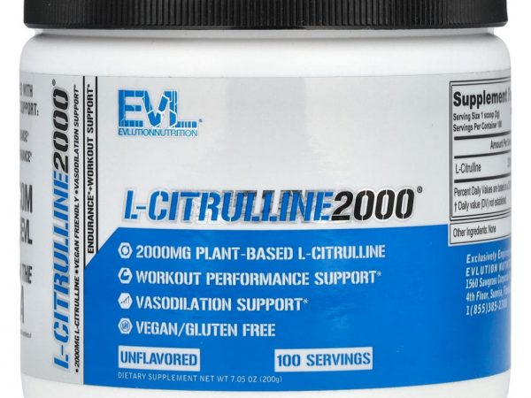 EVLution Nutrition, L-CITRULLINE2000, 200 г (7,5 унции)