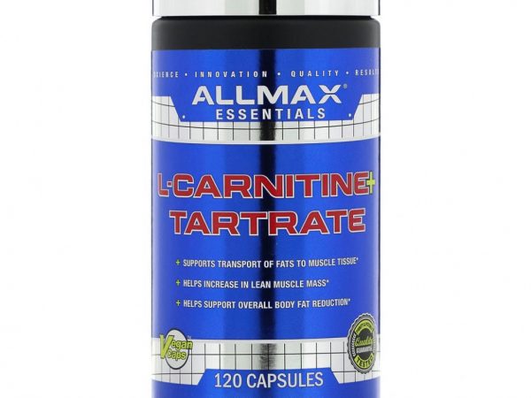 ALLMAX Nutrition, L-карнитин и тартрат, 120 капсул