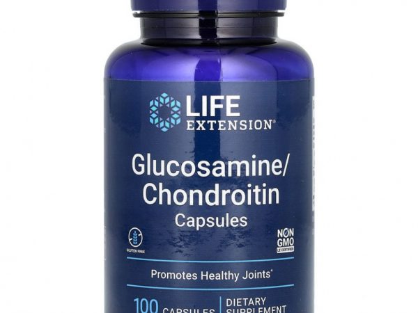 Life Extension, капсулы с глюкозамином и хондроитином, 100 капсул