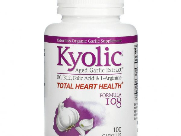 Kyolic, Aged Garlic Extract, формула 108, 100 капсул