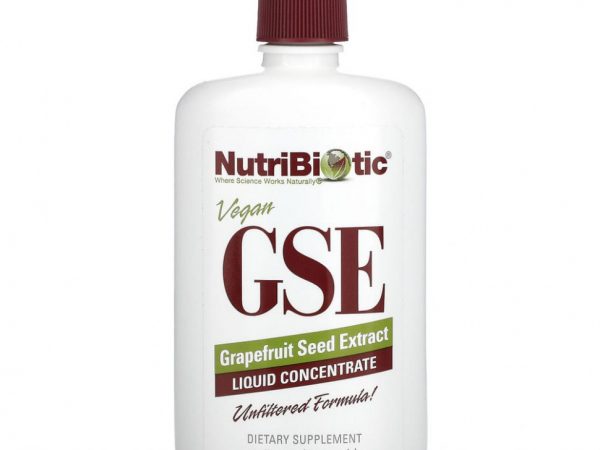 NutriBiotic, веганский экстракт семян грейпфрута GSE, жидкий концентрат, 118 мл (4 жидк. унции)