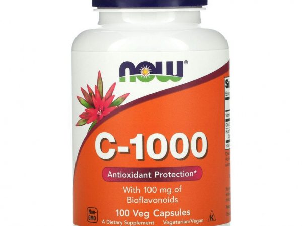 NOW Foods, C-1000 с биофлавоноидами, 100 растительных капсул