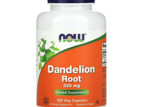 NOW Foods, корень одуванчика, 500 мг, 100 вегетарианских капсул