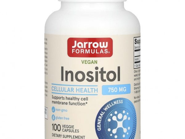 Jarrow Formulas, инозитол, 750 мг, 100 вегетарианских капсул