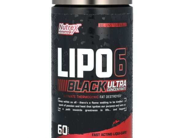Nutrex Research, LIPO-6 Black, ультраконцентрат, 60 черных капсул
