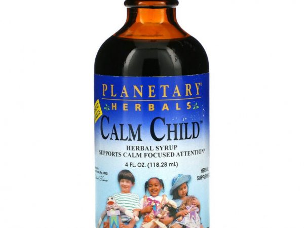 Planetary Herbals, Успокаивающее для детей, травяной сироп, 4 жидких унции (118.28 мл)