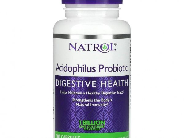 Natrol, пробиотик с ацидофильными бактериями, 1 млрд, 100 капсул