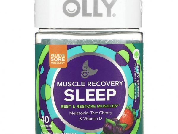 OLLY, Muscle Recovery Sleep, со вкусом ягод, 40 жевательных таблеток