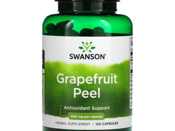 Swanson, Цедра грейпфрута, 600 мг, 120 капсул