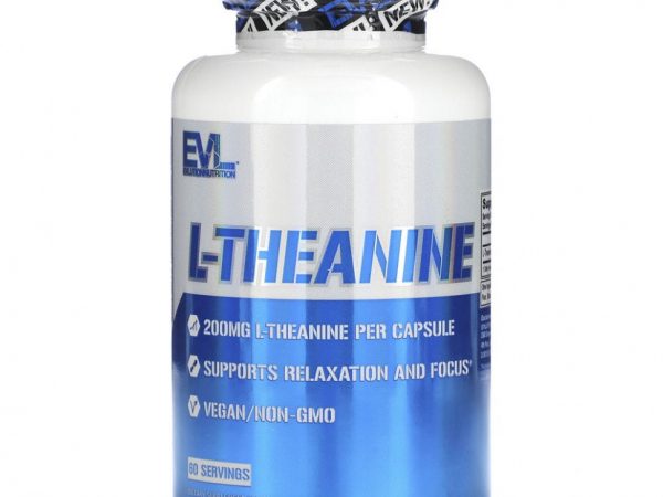 EVLution Nutrition, L-теанин, 200 мг, 60 растительных капсул