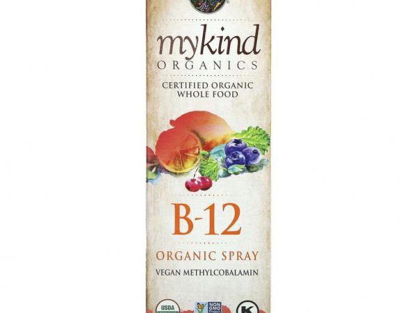Garden of Life, MyKind Organics, органический спрей с витамином B12, со вкусом малины, 58 мл (2 жидк. унции)