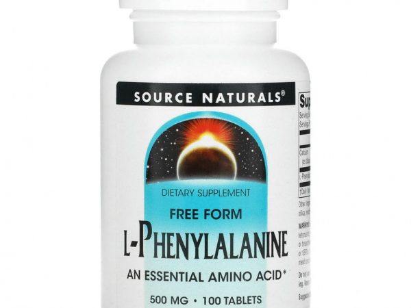 Source Naturals, L-фенилаланин, 500 мг, 100 таблеток
