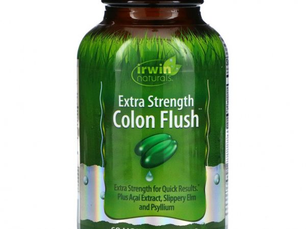 Irwin Naturals, Colon Flush, повышенная сила действия, 60 капсул с жидкостью