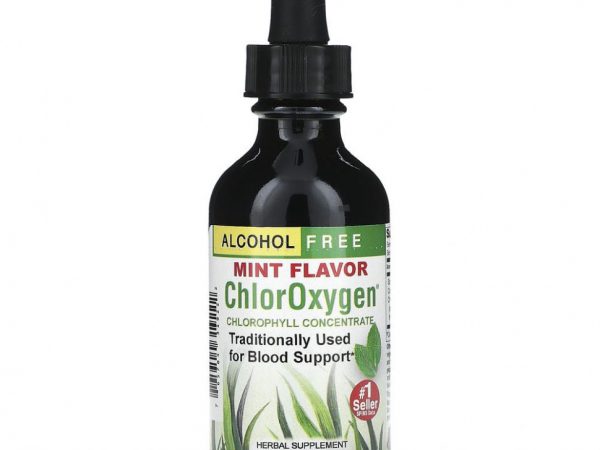 Herbs Etc., ChlorOxygen, концентрат хлорофилла, без спирта, мята, 2 ж. унц. (59 мл)