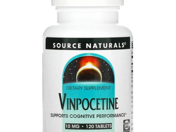 Source Naturals, винпоцетин, 10 мг, 120 таблеток