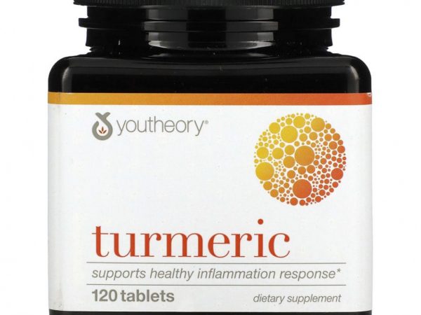 Youtheory, куркума, 120 таблеток
