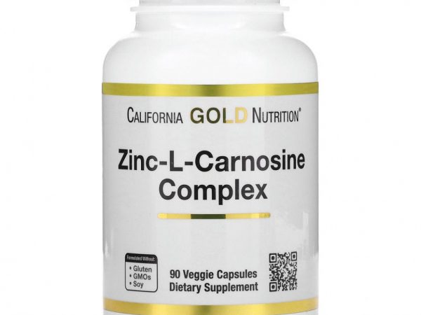 California Gold Nutrition, комплекс с цинк-L-карнозином, 90 вегетарианских капсул