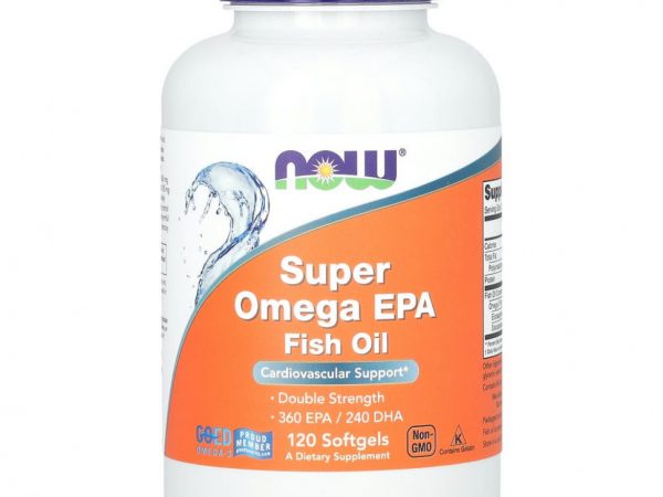 NOW Foods, суперомега с ЭПК, 360 ЭПК / 240 ДГК, 120 капсул