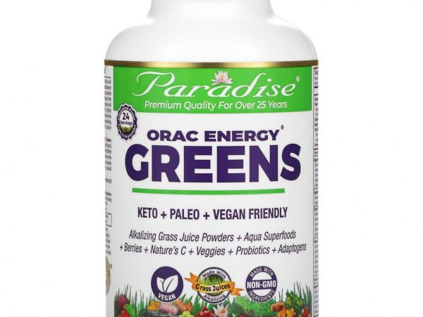 Paradise Herbs, ORAC-Energy Greens, 120 вегетарианских капсул