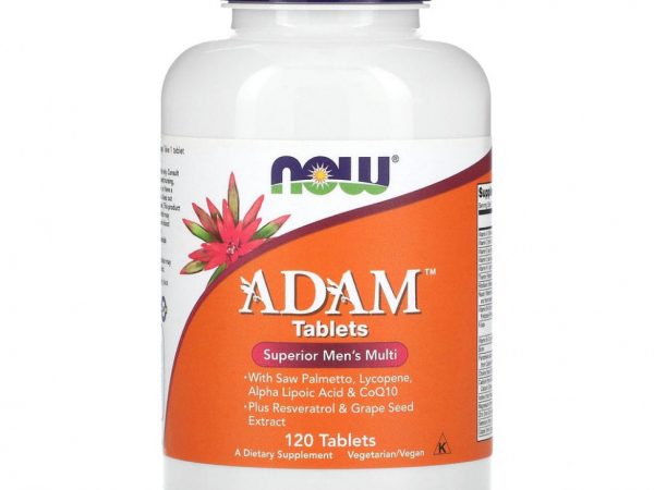 NOW Foods, Adam, лучшие мультивитамины для мужчин, 120 таблеток