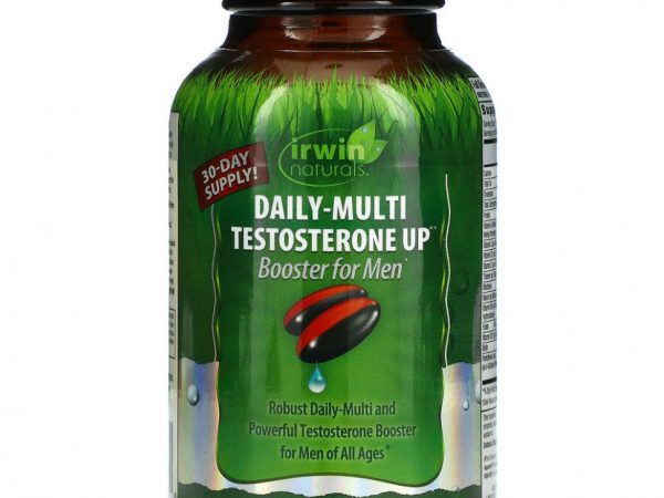 Irwin Naturals, Daily-Multi Testosterone Up Booster для мужчин, 60 желатиновых капсул