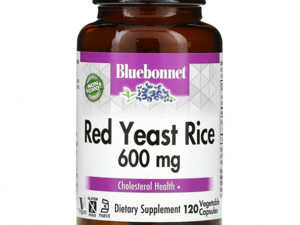 Bluebonnet Nutrition, красный ферментированный рис, 600 мг, 120 вегетарианских капсул