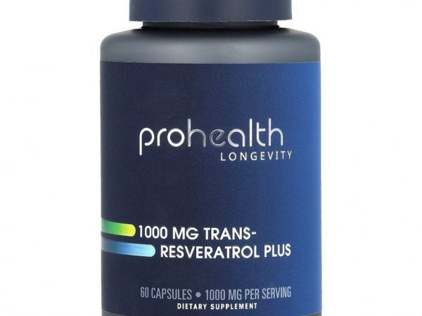 ProHealth Longevity, Транс-ресвератрол для повышения усвояемости, 500 мг, 60 капсул