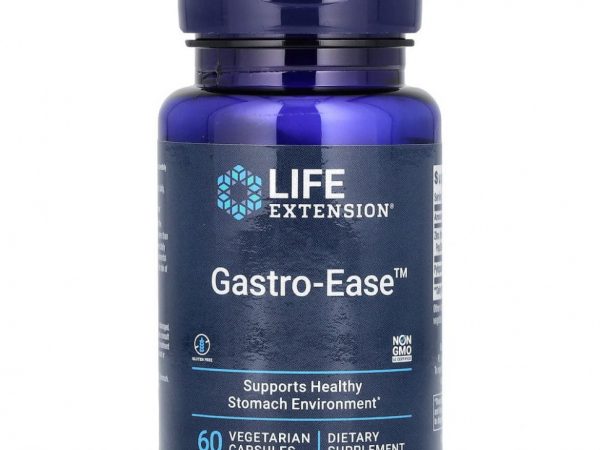 Life Extension, Gastro-Ease, 60 вегетарианских капсул
