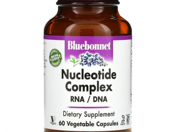 Bluebonnet Nutrition, комплекс нуклеотидов, РНК/ДНК, 60 капсул на растительной основе